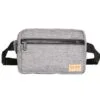 Riñonera urbana impermeable y reforzada Palo Verde con correa regulable. Riñonera de alta resistencia para uso diario en la ciudad, viajes, recitales y paseos con envío gratis en Argentina. color gris