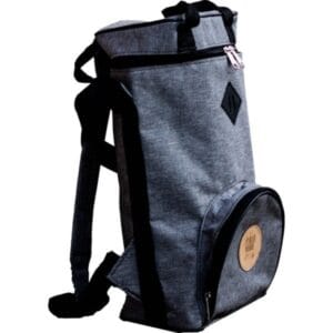Mochila matera térmica gris melange- Bolso conservador resistente para termo Stanley y camping Palo Verde. cooler termico