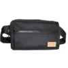 Riñonera urbana impermeable y reforzada Palo Verde con correa regulable. Riñonera de alta resistencia para uso diario en la ciudad, viajes, recitales y paseos con envío gratis en Argentina. color negro