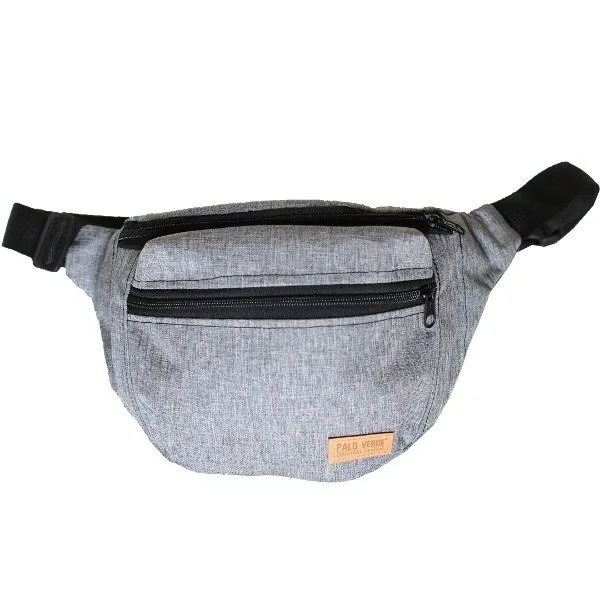 Riñonera urbana impermeable y reforzada Palo Verde con correa regulable. Riñonera de alta resistencia para uso diario en la ciudad, viajes, recitales y paseos con envío gratis en Argentina. color gris