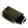 Sobre yerbero de tela cordura, impermeable con cierre. chau lata. hasta medio kg de yerba mate. color verde