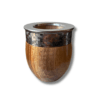 mate imperial de algarrobo laqueado brilloso con virola y fleje de acero inoxidable